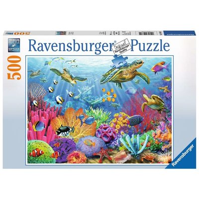 RAVENSBURGER USA TROPICAL WATERS 500 PIECE PUZZLE