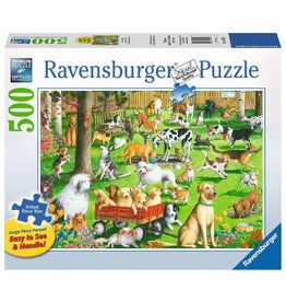 RAVENSBURGER USA AT THE DOG PARK 500 PIECE PUZZLE