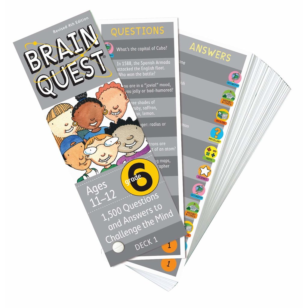 WORKMAN PUBLISHING BRAIN QUEST CARDS GRADE 6