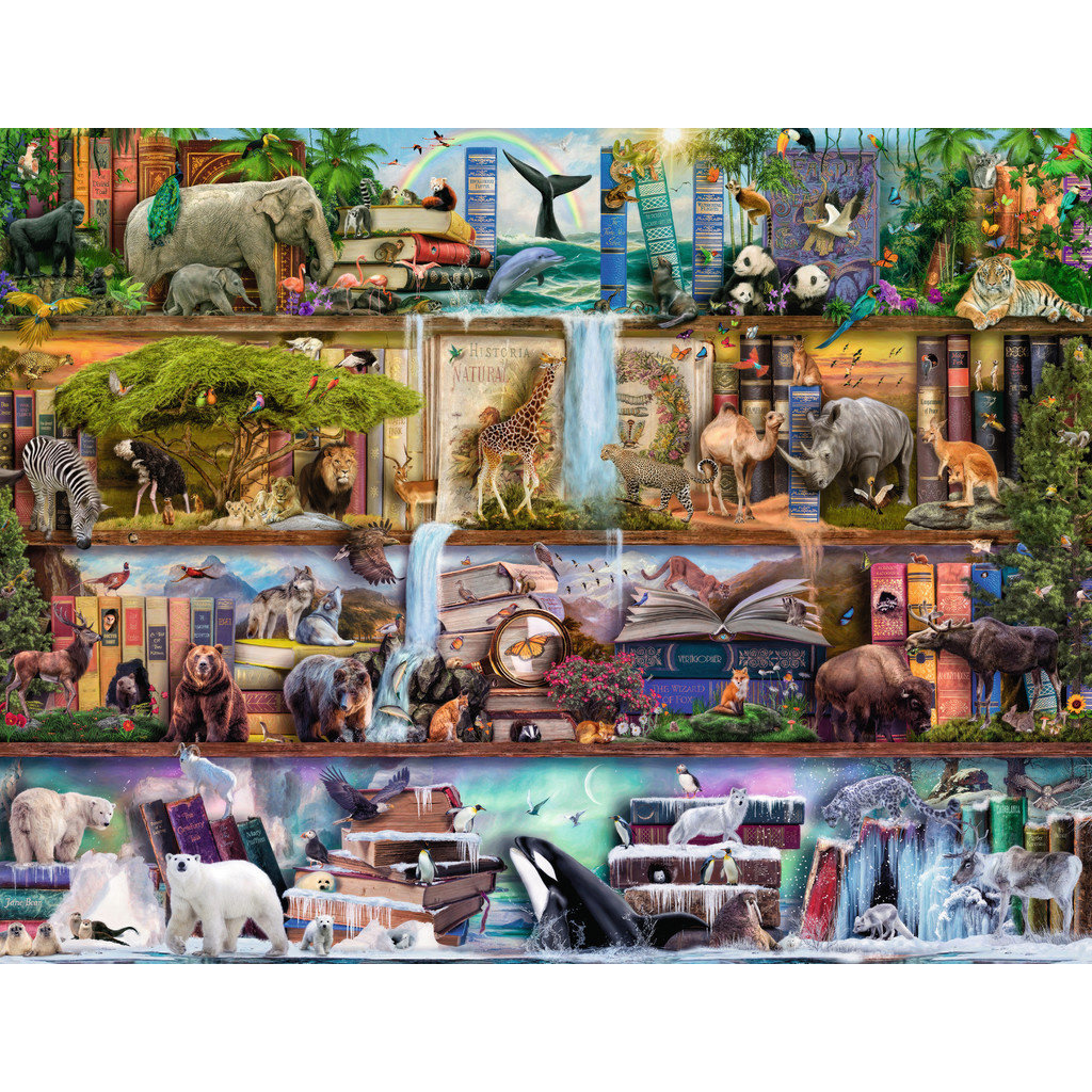 RAVENSBURGER USA WILD KINGDOM SHELVES 2000 PIECE PUZZLE