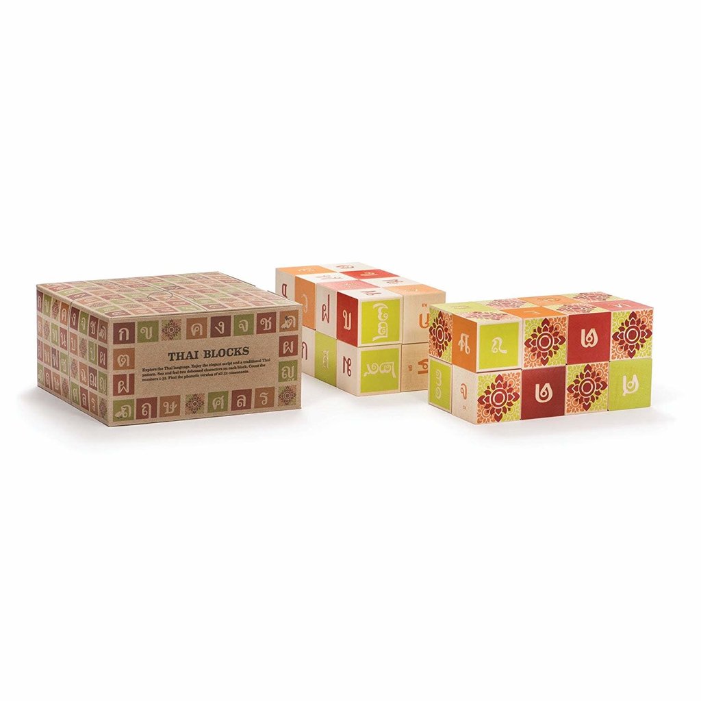 UNCLE GOOSE LINDENWOOD FOREIGN ALPHABET BLOCKS (ASIA)