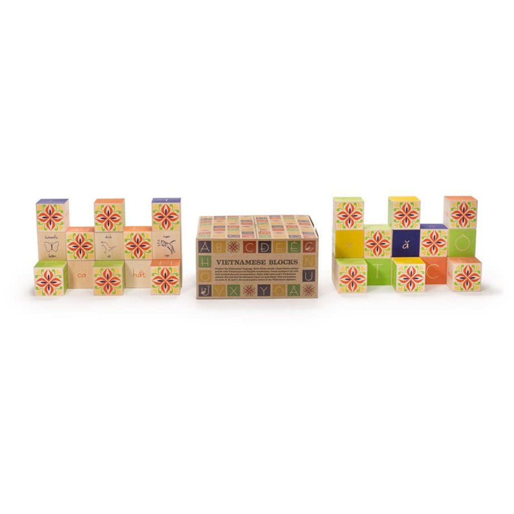 UNCLE GOOSE LINDENWOOD FOREIGN ALPHABET BLOCKS (ASIA)