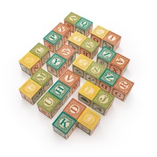 UNCLE GOOSE LINDENWOOD FOREIGN ALPHABET BLOCKS (NORTH AM.)