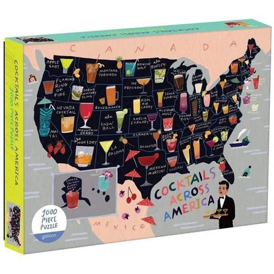 GALISON COCKTAIL MAP OF THE USA 1000 PIECE PUZZLE