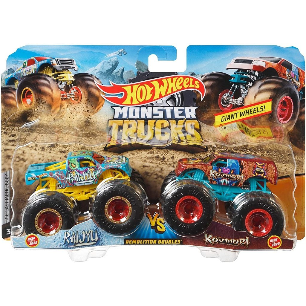 Hot Wheels Monster Trucks, Creature Themed 3-Pack