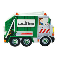 SCHOLASTIC I AM A GARBAGE TRUCK SHAPED BB LANDERS