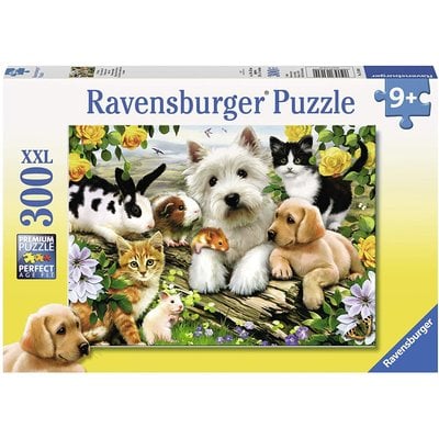 RAVENSBURGER USA HAPPY ANIMAL BUDDIES 300 PIECE PUZZLE