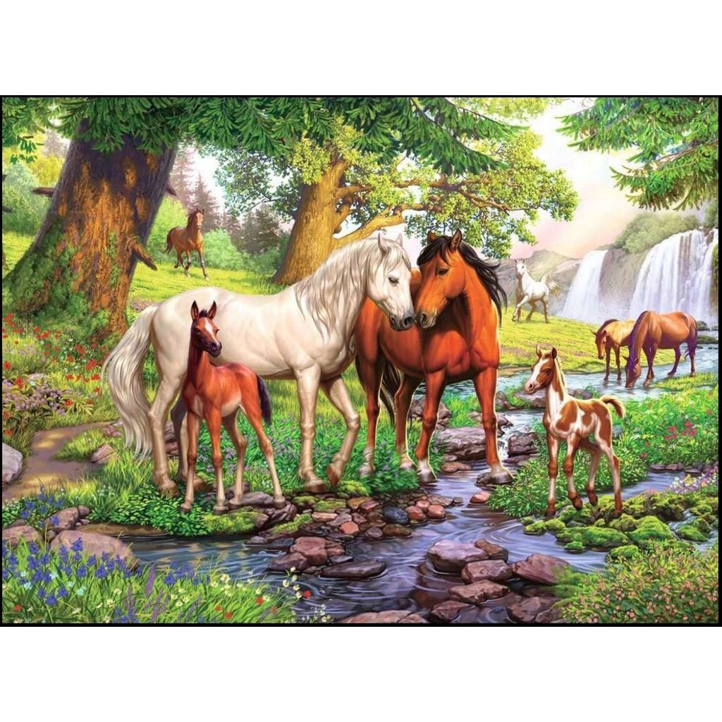 RAVENSBURGER USA HORSES BY THE STREAM 300 PIECE PUZZLE