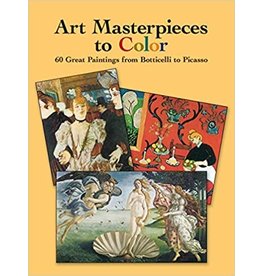 DOVER PUBLICATIONS ART MASTERPIECES TO COLOR