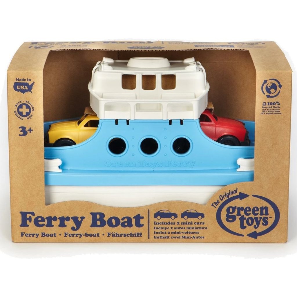 GREEN TOYS RECYCLED FERRY BOAT WITH MINI CARS