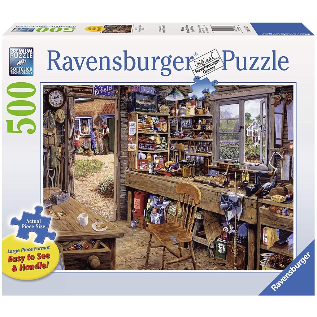 RAVENSBURGER USA DAD'S SHED 500 PIECE PUZZLE