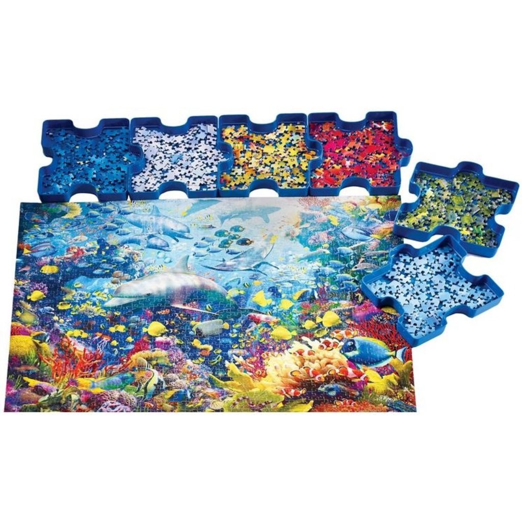 Ravensburger Blue Stackable Sort & Go Jigsaw Puzzle Accessory 6 Sorting  Trays