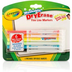 CRAYOLA 6 DRY ERASE MARKERS FINE*