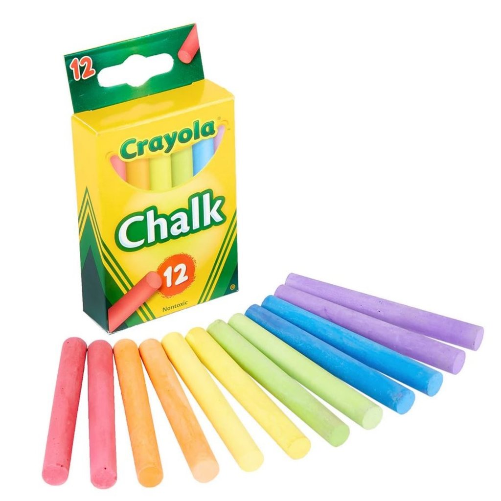 CRAYOLA 12 MULTICOLORED CHALK