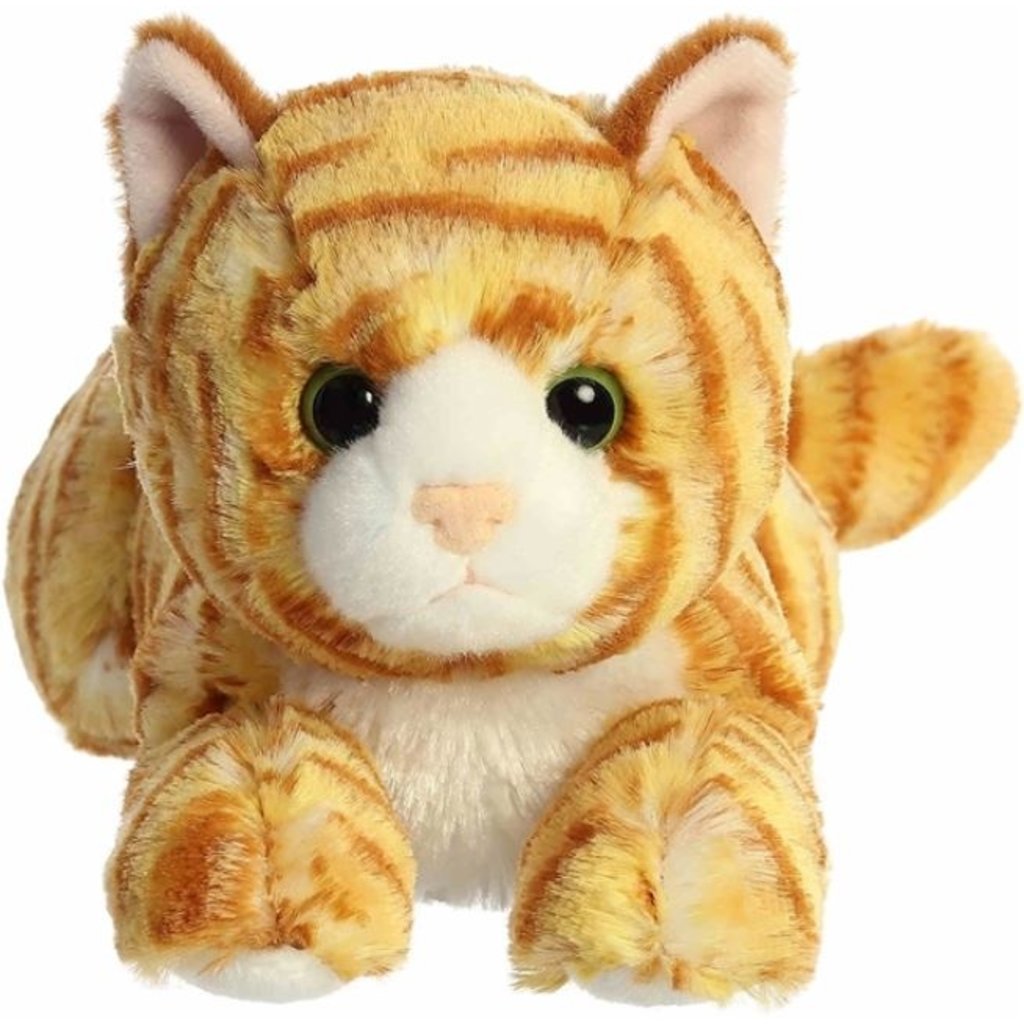 Aurora World Mini Flopsie Ginger Orange Stripe Cat 8" Stuffed Animal Plush 31788 