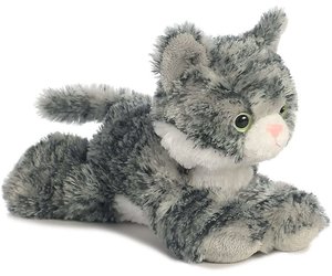 gray stuffed cat