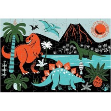 MUDPUPPY GLOW IN THE DARK DINOSAURS 100 PIECE PUZZLE