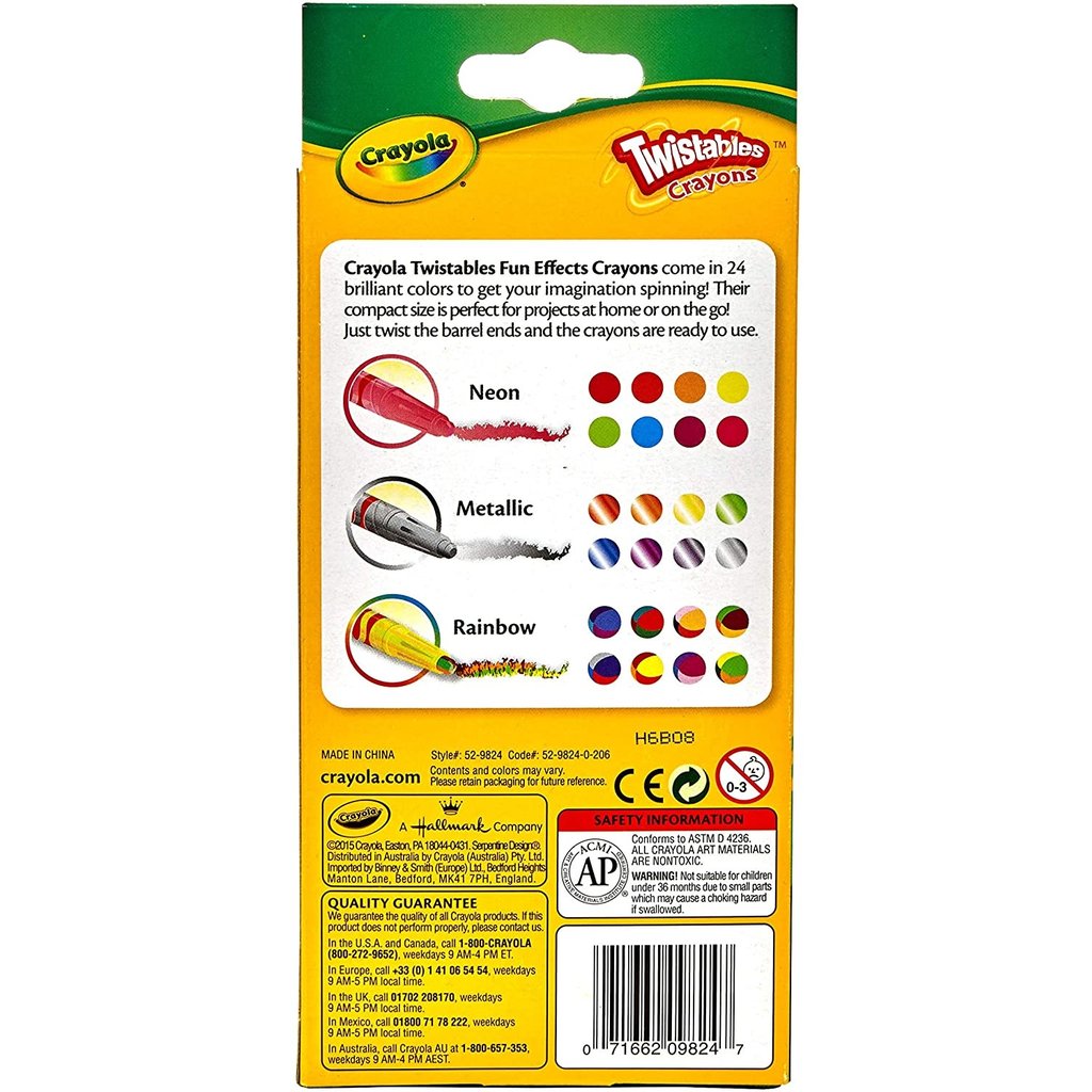 Crayola Non Toxic Twistables Fun Effects Crayons, 1 pk - Kroger