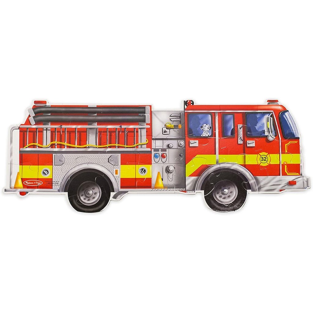 MELISSA AND DOUG FIRE TRUCK 24 PIECE FLOOR PUZZLE