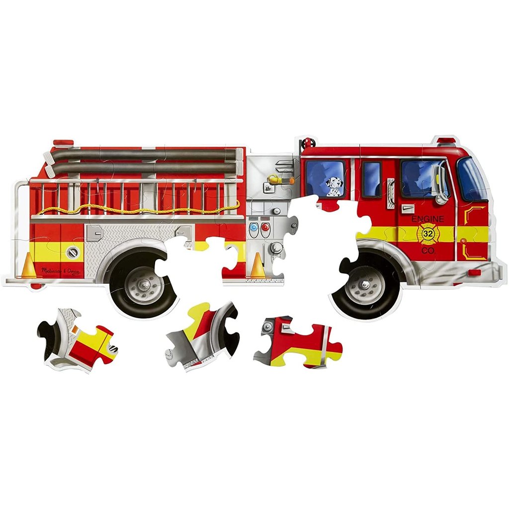 MELISSA AND DOUG FIRE TRUCK 24 PIECE FLOOR PUZZLE