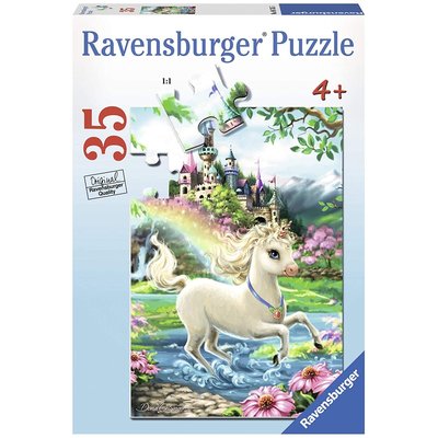 RAVENSBURGER USA UNICORN CASTLE 35 PIECE PUZZLE