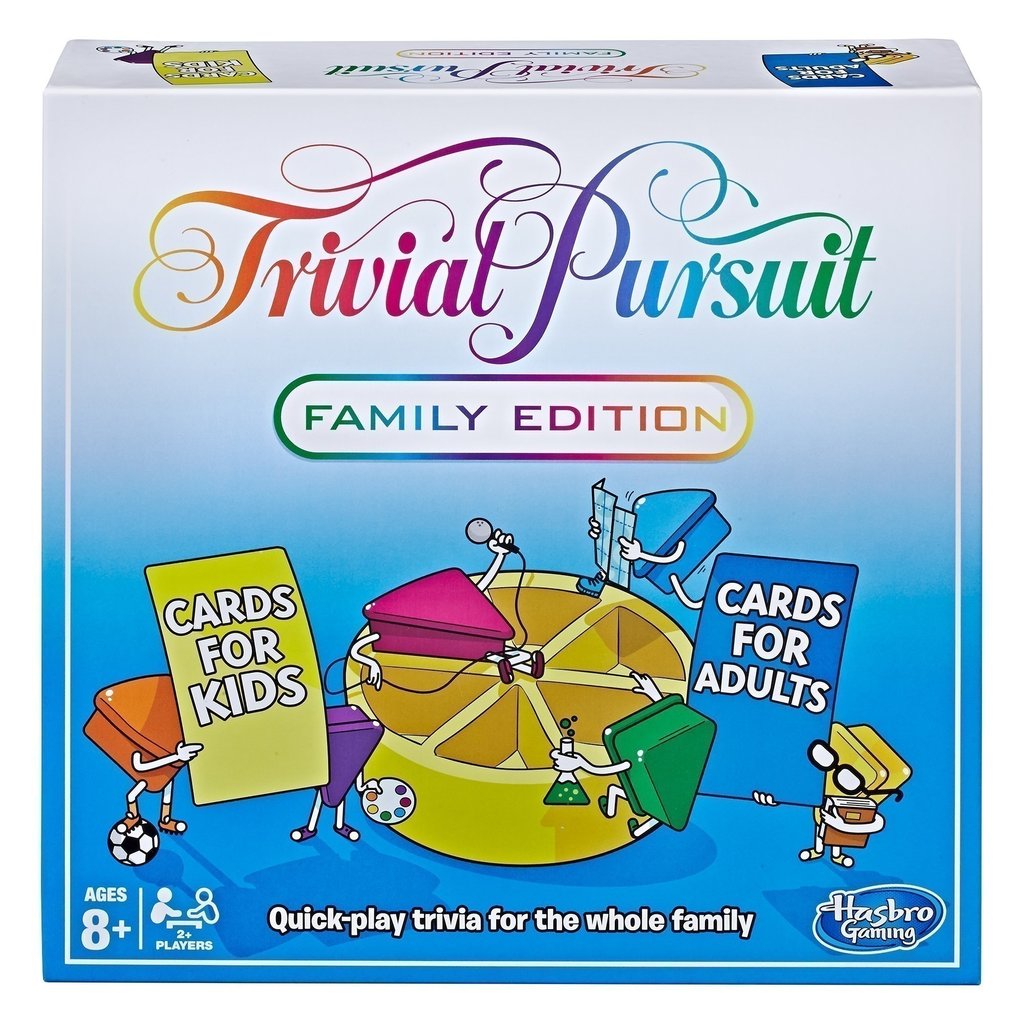 Hasbro Gaming Trivial Pursuit: Family Edition Board Game, Trivia Games for  Adults and Kids, 2+ Players, Easter Basket Stuffers or Gifts, Ages 8+