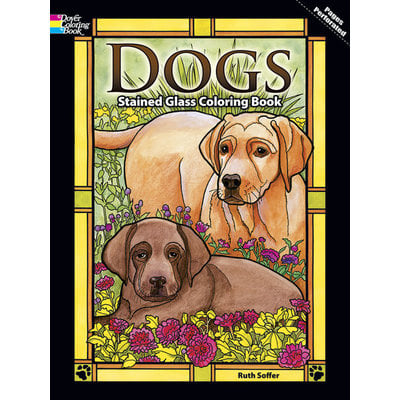 DOVER PUBLICATIONS STAINED GLASS COLORING
