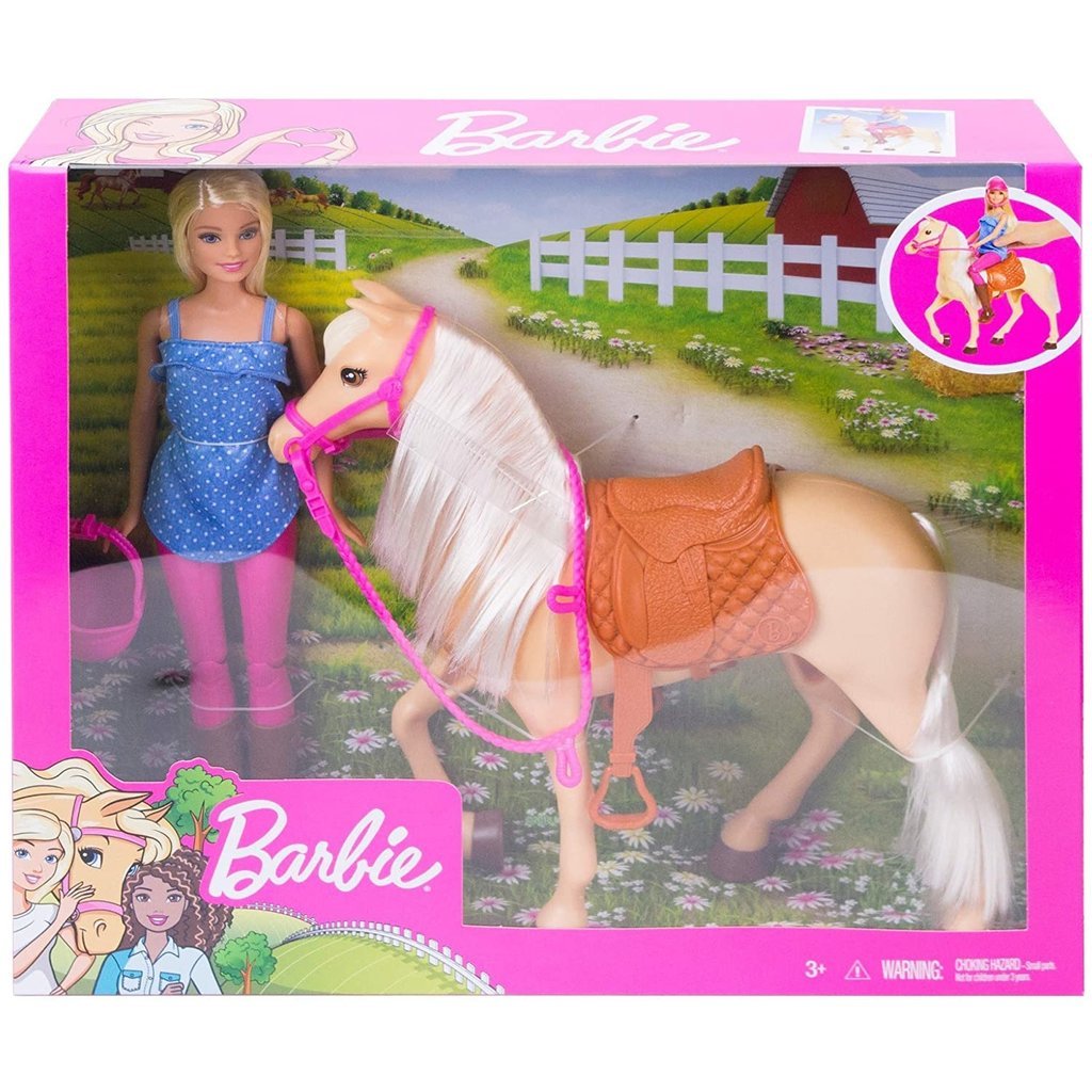 BARBIE BARBIE DOLL AND HORSE