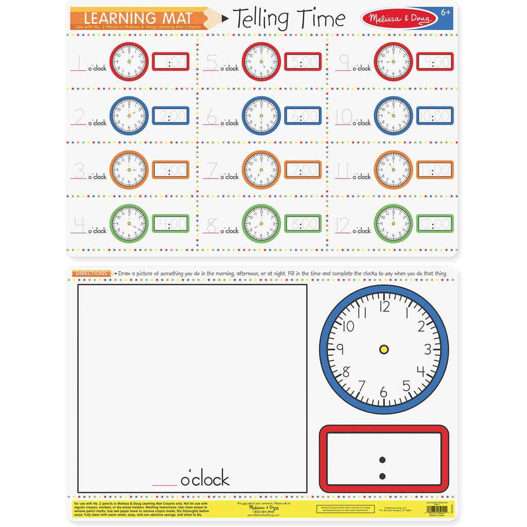 melissa and doug learning clock