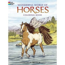 DOVER PUBLICATIONS ANIMAL COLORING BOOKS WONDERFUL WORLD OF HORSES