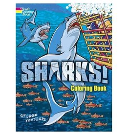 DOVER PUBLICATIONS ANIMAL COLORING BOOKS SHARKS