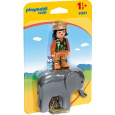 PLAYMOBIL ZOOKEEPER WITH ELEPHANT PLAYMOBIL 1.2.3