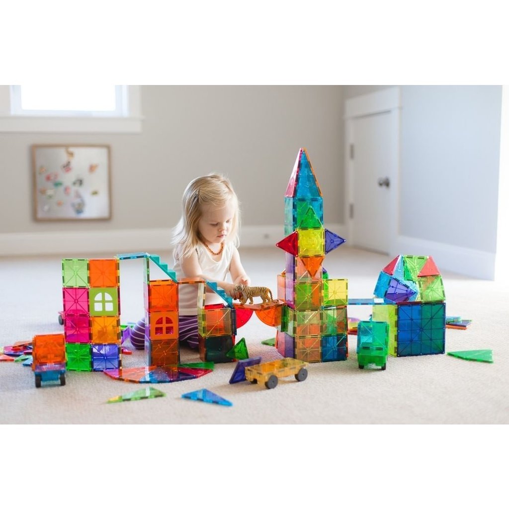 MAGNA-TILES® Metropolis 110-Piece Magnetic Construction Set with FREE Storage  Bin