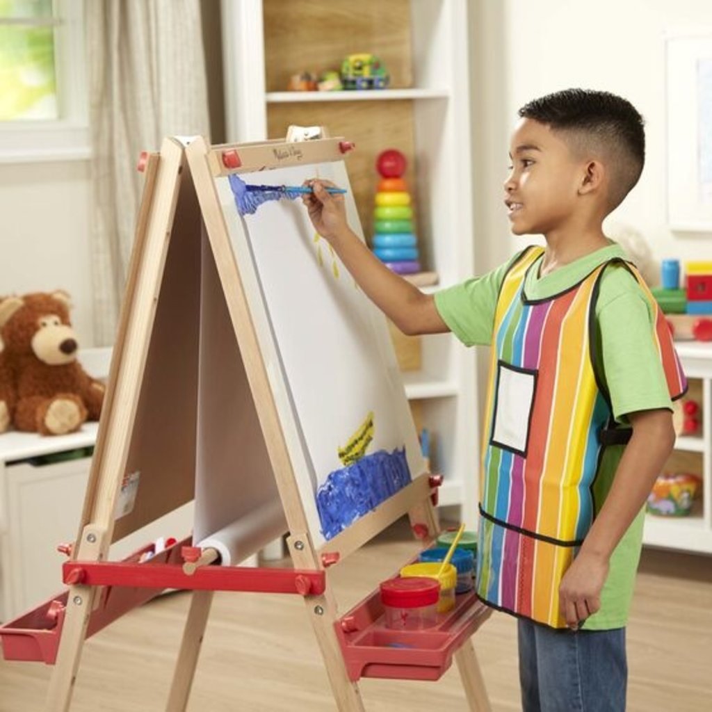 Preschool & Daycare Mobile Magnetic Double-Sided Porcelain Easel, Plastic Academia