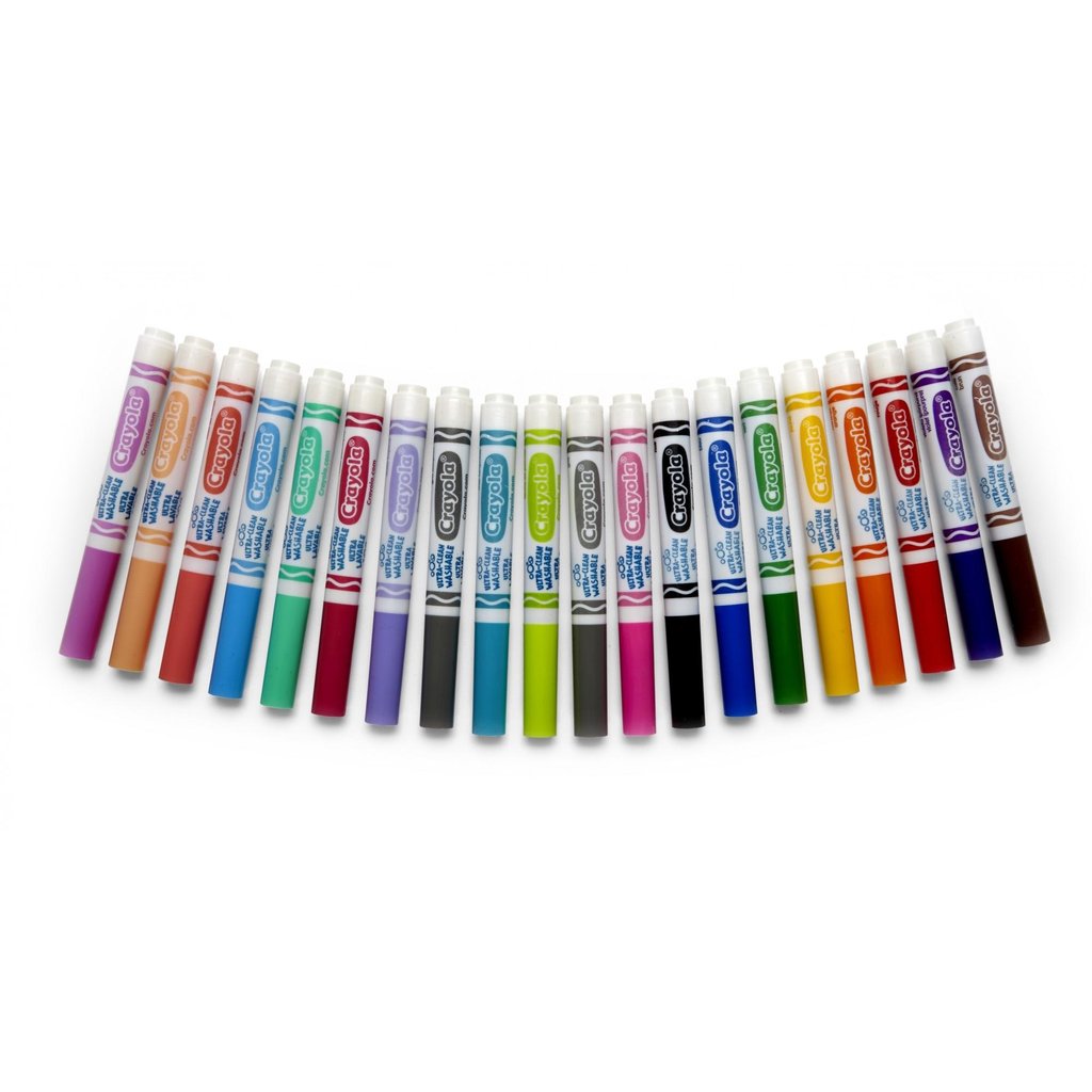 Washable Markers Felt Tip 20 Colors