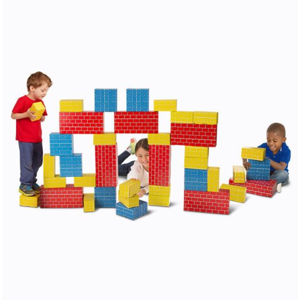 MELISSA AND DOUG DELUXE JUMBO  CARDBOARD BLOCKS