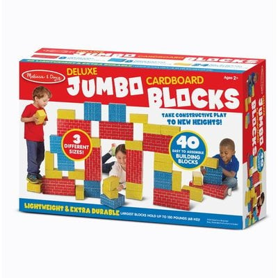 MELISSA AND DOUG DELUXE JUMBO  CARDBOARD BLOCKS