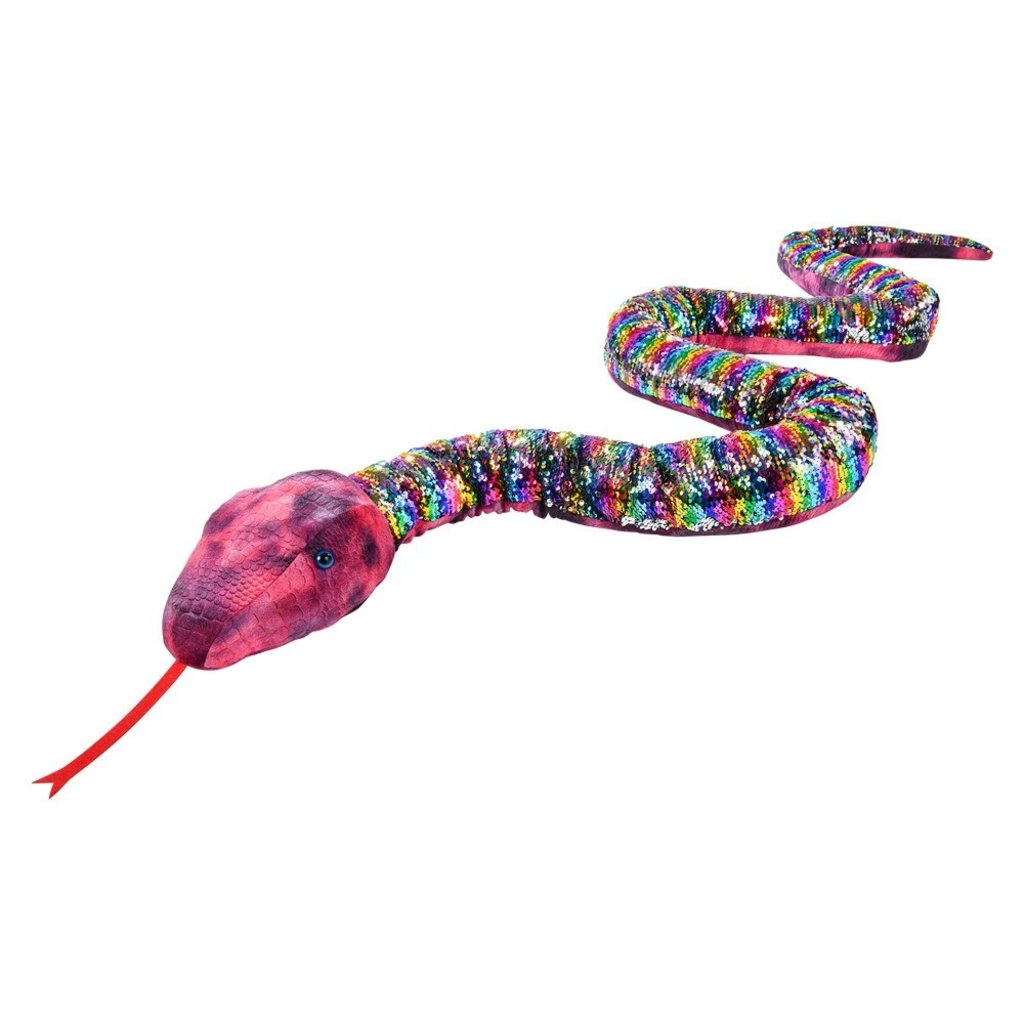 PLUSH SEQUIN SNAKE 102" MULTI-COLORED