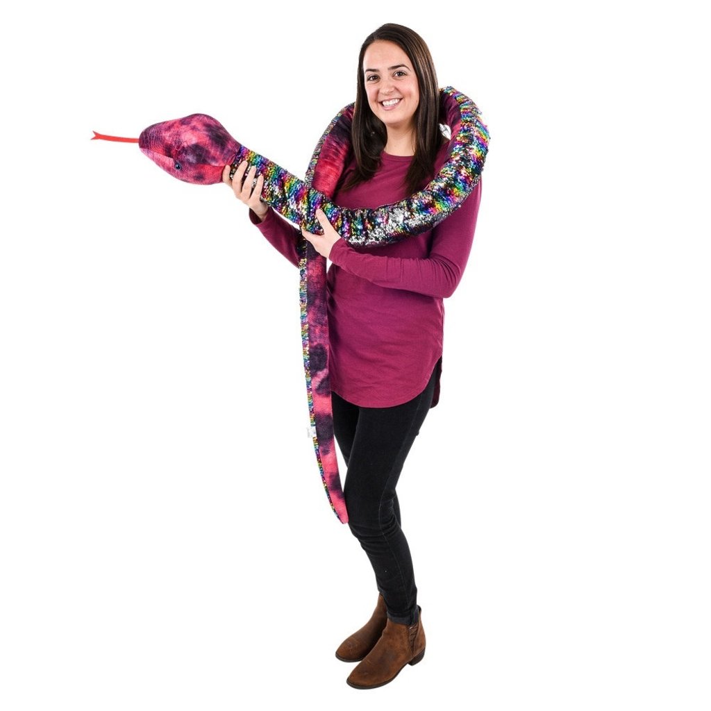 PLUSH SEQUIN SNAKE 102" MULTI-COLORED