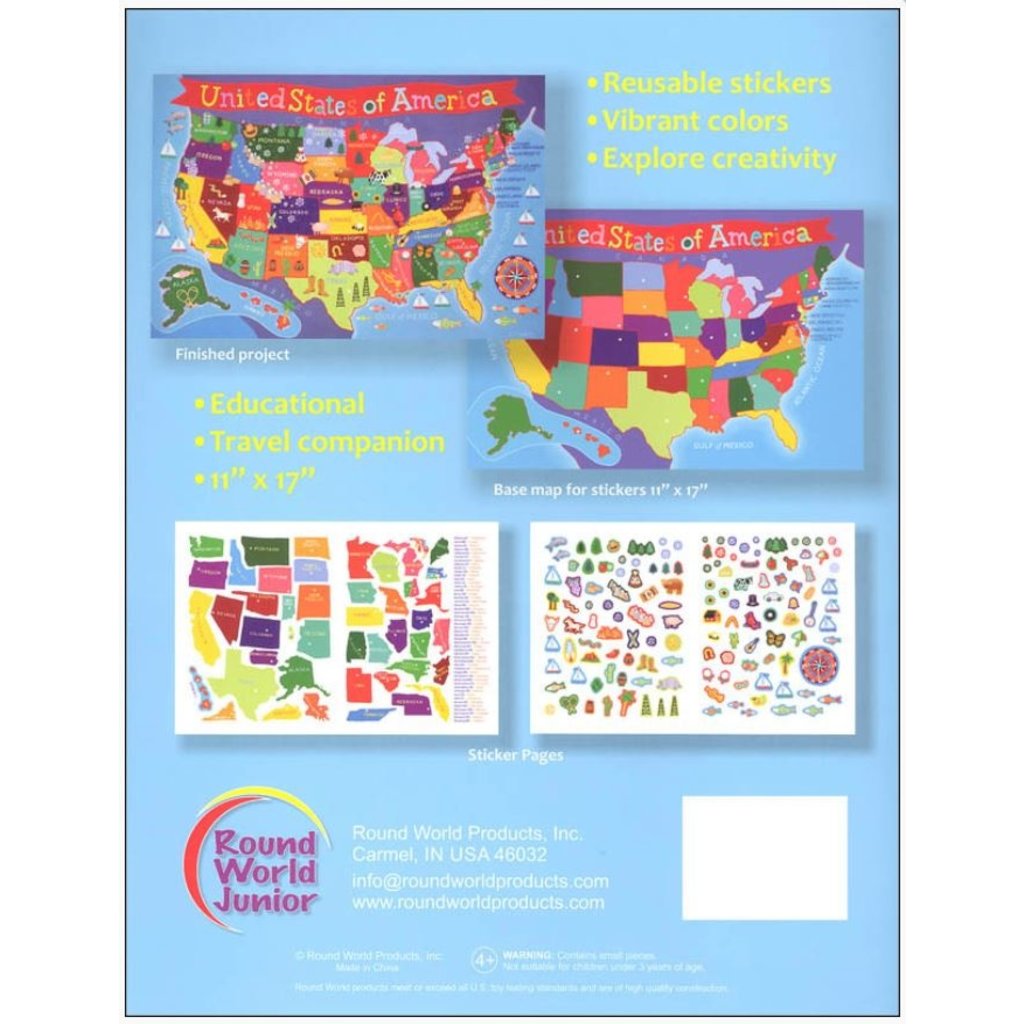 ROUND WORLD PRODUCTS STICKER BOOK UNITED STATES