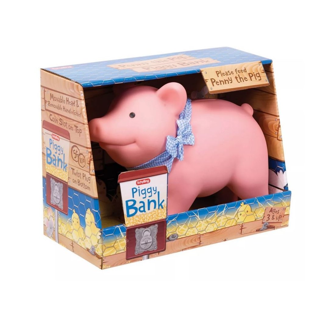 Cute Piggy Bank Money Box Saving Coins Cents Fun Gift Plastic Pig Kids Toys  HQ