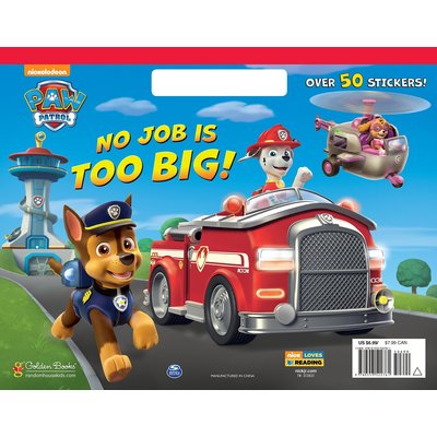 RANDOM HOUSE PAW PATROL NO JOB IS TOO BIG LARGE COLORING