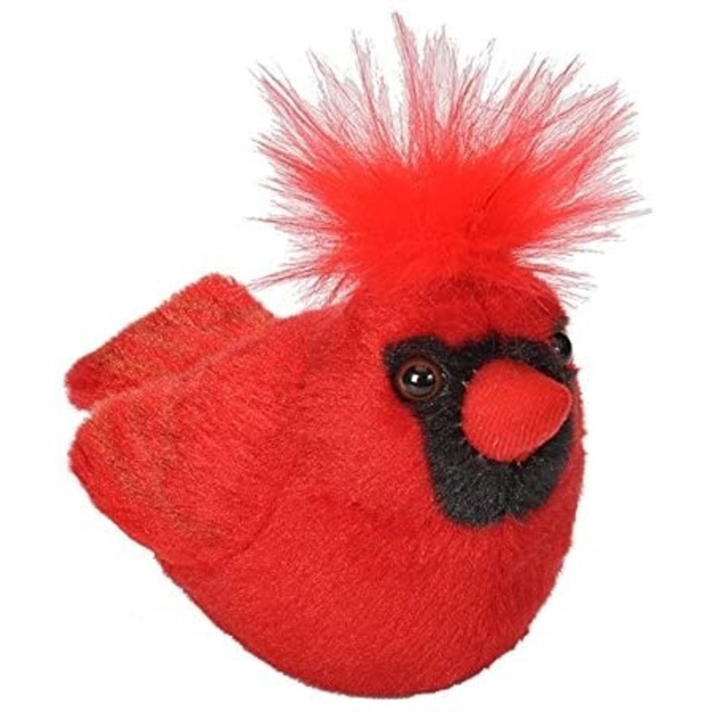 brown plush cardinal bird