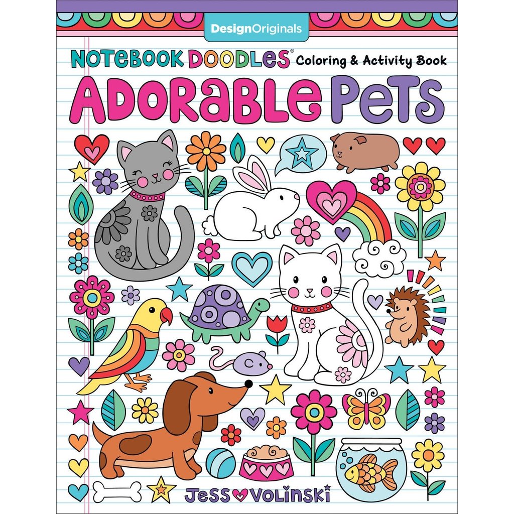 FOX CHAPEL PUBLISHING NOTEBOOK DOODLES ADORABLE PETS