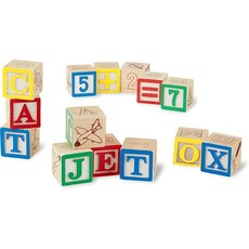 MELISSA AND DOUG WOODEN ABC & 123 BLOCKS