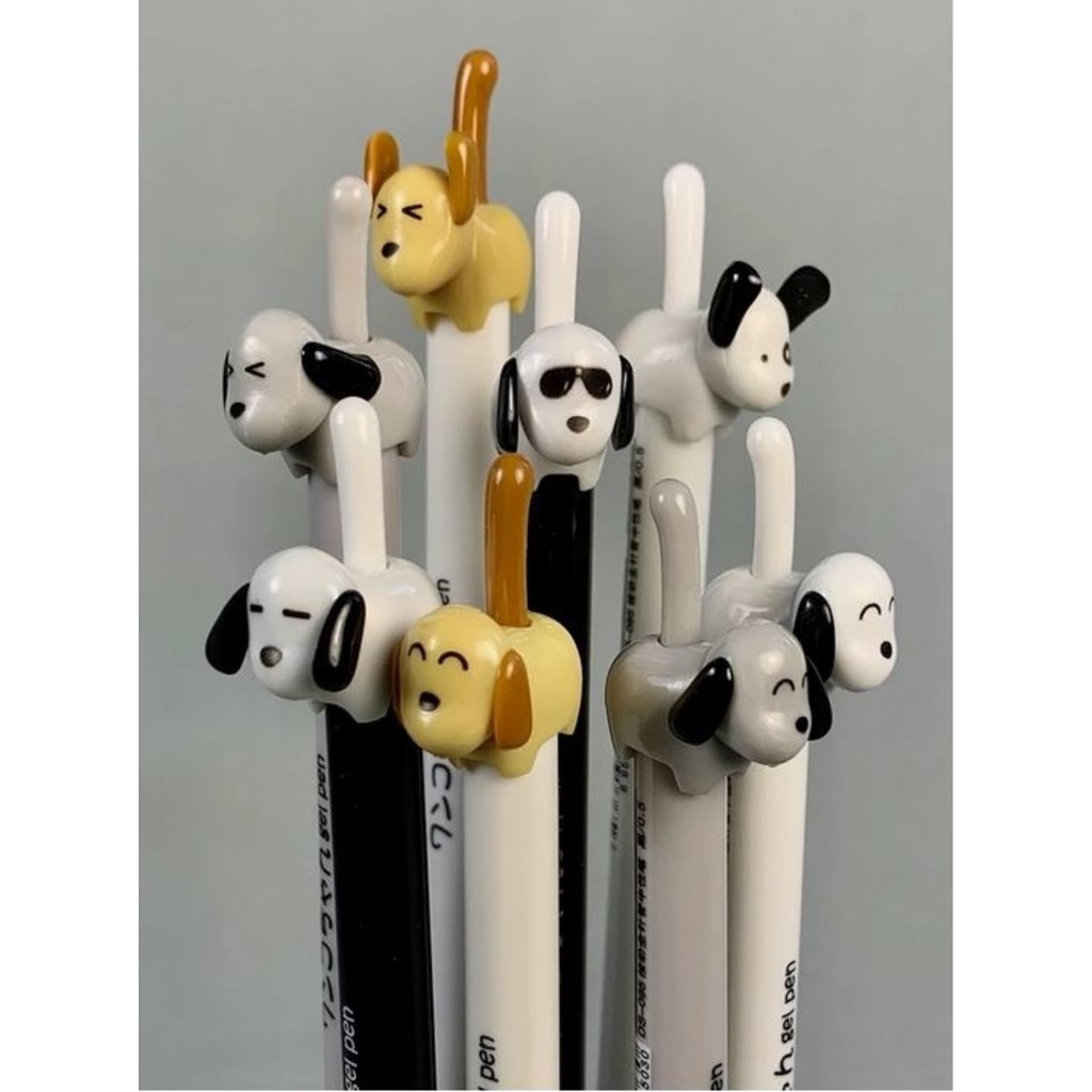 BC USA RETRACTABLE FINELINE GEL PEN DOG TAIL