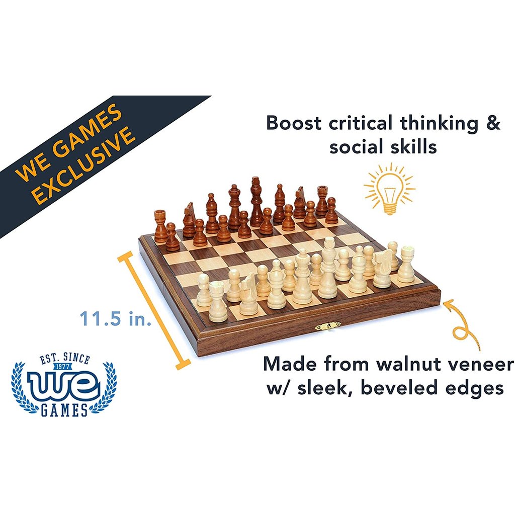 WOOD EXPRESSIONS WOOD FOLDING CHESS SET