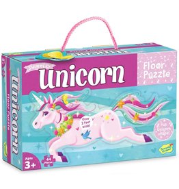 PEACEABLE KINGDOM SHIMMERY UNICORN 44 PIECE FLOOR PUZZLE