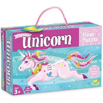 PEACEABLE KINGDOM SHIMMERY UNICORN 44 PIECE FLOOR PUZZLE