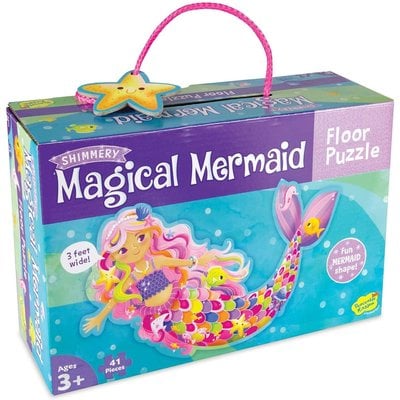 PEACEABLE KINGDOM MAGICAL MERMAID 41 PIECE FLOOR PUZZLE